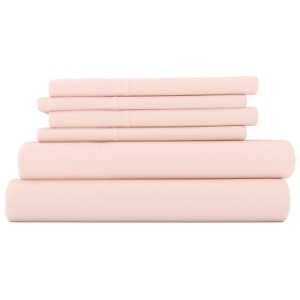 Home Collection Luxury Ultra Soft King Bed Sheet Set, Blush