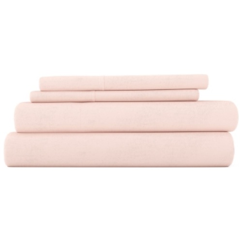 Home Collection Premium Ultra Soft Flannel Twin Bed Sheet Set, Blush