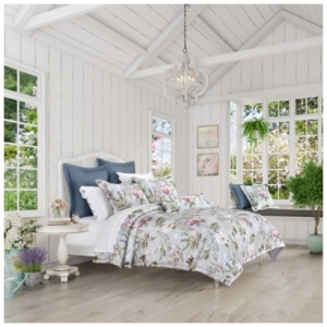 J. Queen Cottage Sara King/California King 3 Piece Comforter Set, Sea Foam