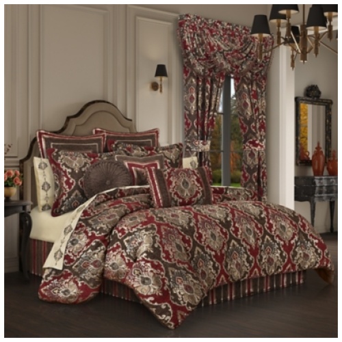 J. Queen New York Cerino King 4 Piece Comforter Set, Chocolate