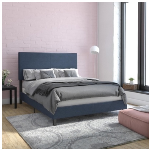 Jazmine Upholstered Bed, Navy