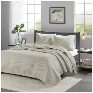 Keaton King/California King 3 Piece Quilt Set, Cream