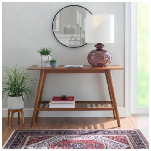 Linon Charlotte Console Table, Walnut