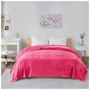 Microlight Plush Oversized Twin/Twin XL Blanket, Pink