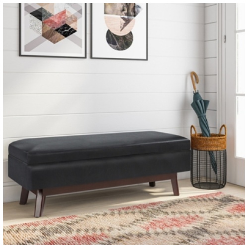 Owen Storage Ottoman, Black