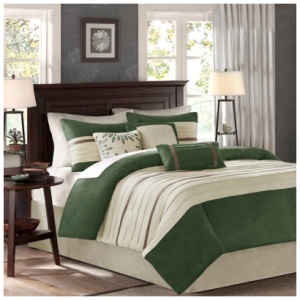 Palmer Queen 7 Piece Comforter Set, Green