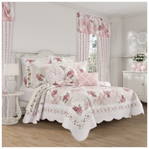 Royal Court Bungalow King/Cal King 3 Piece Quilt Set, Rose