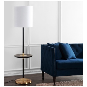 "Safavieh End Table 65" Floor Lamp", Black/Bronze Finish