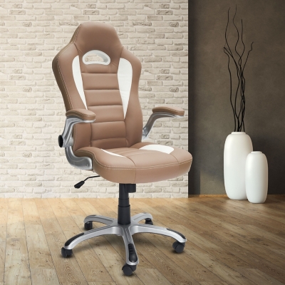 Techni Mobili High Back Executive Sport Race Office Chair, Camel