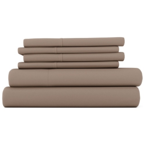 iEnjoy Home Luxury Ultra Soft Twin Sheet Set, Taupe