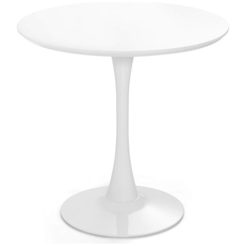 32 Inch Modern Tulip Round Dining Table with MDF Top-White