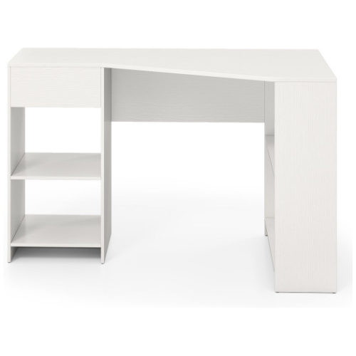 48 Inches L Shaped Corner Executive Computer Desk with Drawer-White