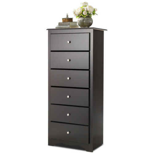 6 Drawers Chest Dresser Clothes Storage Bedroom Furniture Cabinet-Brown