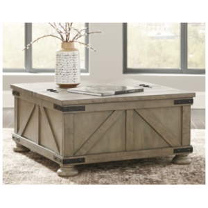 Aldwin Coffee Table With Storage, Gray