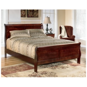 Alisdair King Sleigh Bed, Reddish Brown
