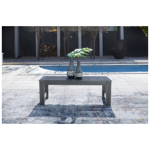 Amora Outdoor Coffee Table, Charcoal Gray