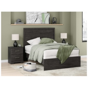Belachime Full Panel Bed, Charcoal