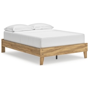 Bermacy Full Platform Bed, Light Brown