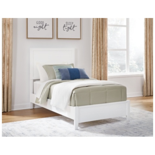 Binterglen Twin Panel Bed, White