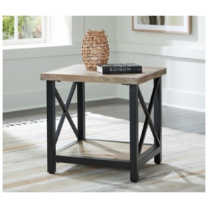 Bristenfort End Table, Brown/Black