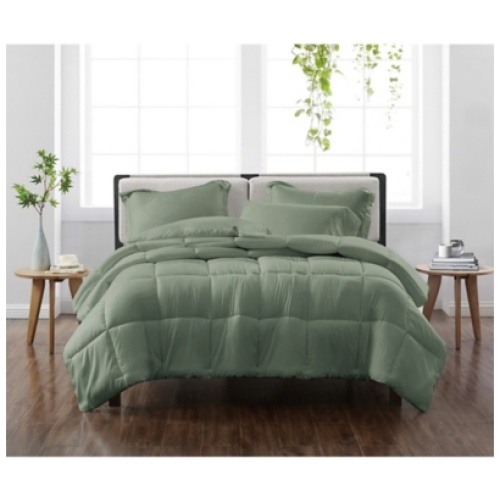 Cannon Solid Full/Queen Comforter Set, Green