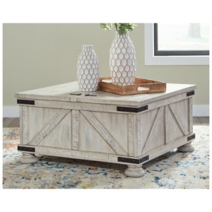 Carynhurst Hinged Lift Top Coffee Table, Whitewash