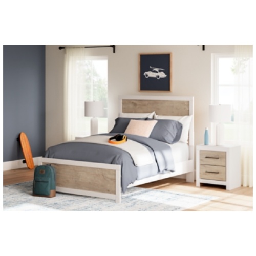 Charbitt Full Panel Bed, Two-tone
