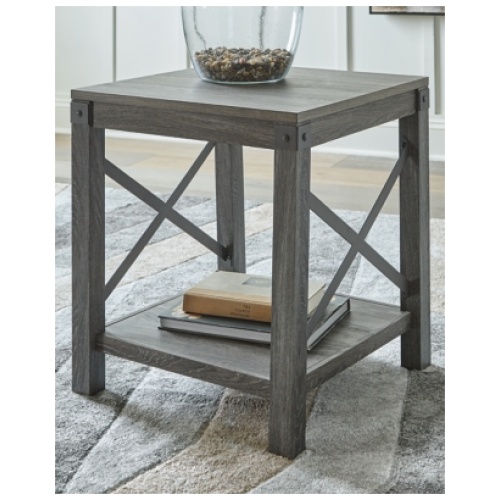 Freedan End Table, Grayish Brown