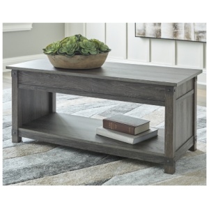 Freedan Lift Top Coffee Table with Storage, Grayish Brown