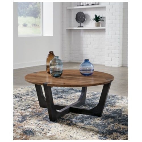 Hanneforth Coffee Table, Brown/Black