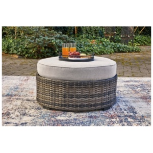 Harbor Court Outdoor Ottoman, Gray