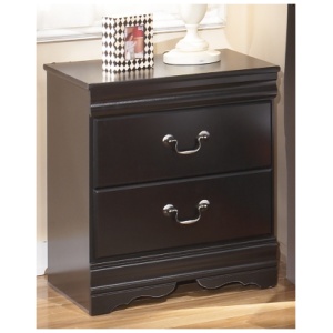 Huey Vineyard 21" 2 Drawer Nightstand, Black