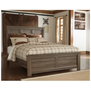 Juararo Queen Panel Bed, Dark Brown
