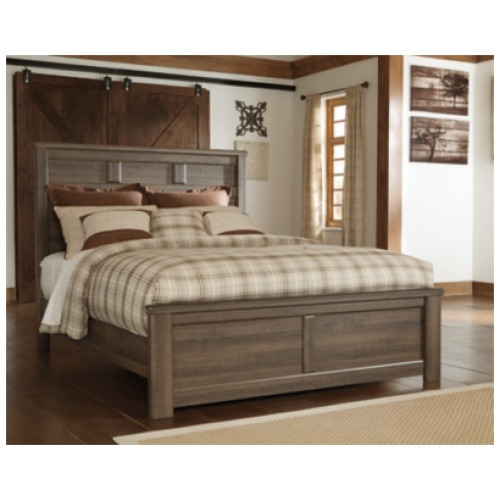 Juararo Queen Panel Bed, Dark Brown