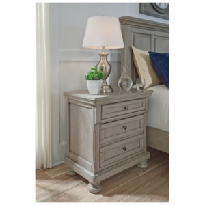 Lettner 29" 2 Drawer Nightstand, Light Gray