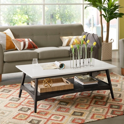 Madison Park Parker Coffee Table, Off White/Black