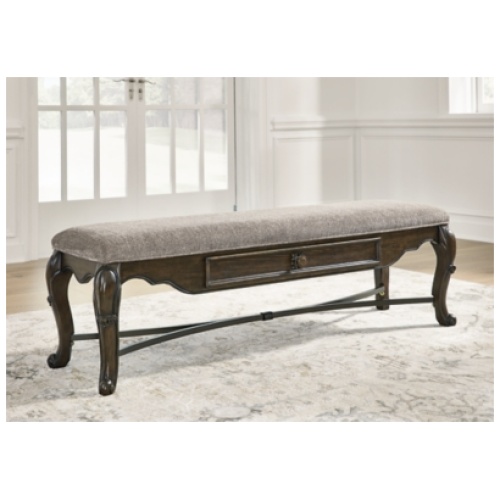 Maylee 63" Dining Bench, Dark Brown
