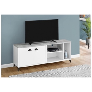 Monarch Specialties 60" TV Stand, White