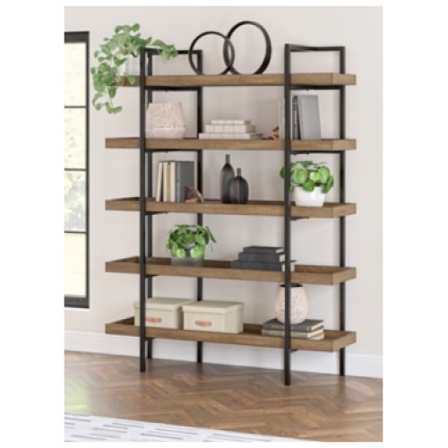 Montia 76" Bookcase, Light Brown