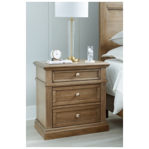 Mylarken 28" 3 Drawer Nightstand, Brown