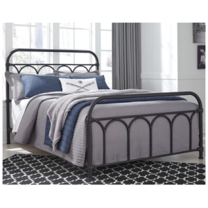 Nashburg Full Metal Bed, Black