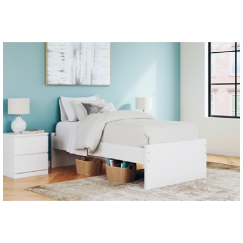 Onita Twin Platform Bed, White