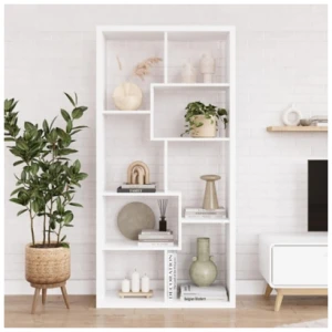 Ren Home Leva 71" Bookcase, White