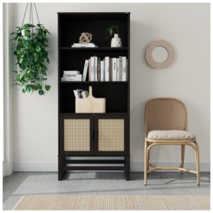 Ren Home Talo 69" Bookcase With Closed Storage, Espresso