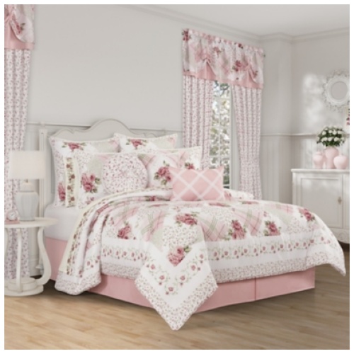 Royal Court Bungalow Queen 4 Piece Comforter Set, Rose