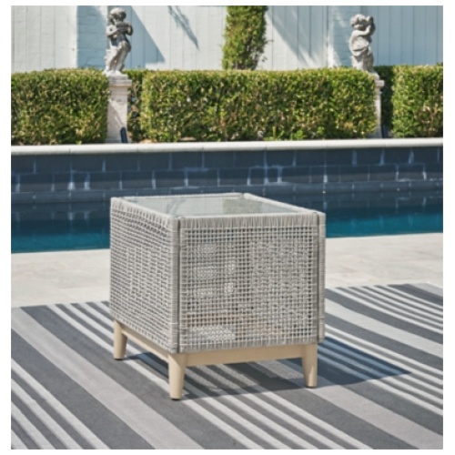 Seton Creek Outdoor End Table, Gray