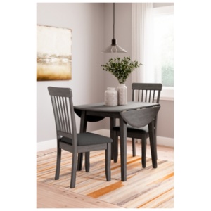 Shullden Dining Table and 2 Chairs, Gray