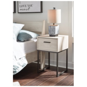 Socalle 20" 1 Drawer Nightstand, Light Natural
