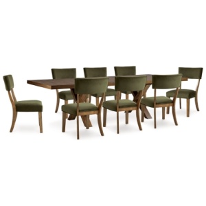 Steenlage Dining Table and 8 Chairs, Brown