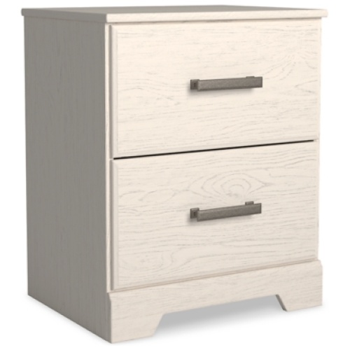 Stelsie 21" 2 Drawer Nightstand, White